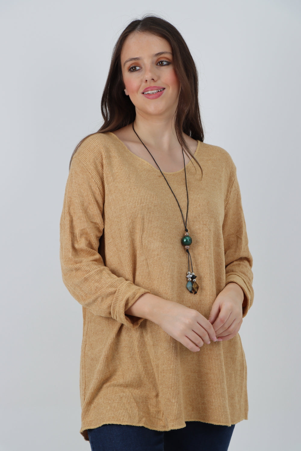 Italian Soft Knitted Necklace Top Sweater Jumper WearAll