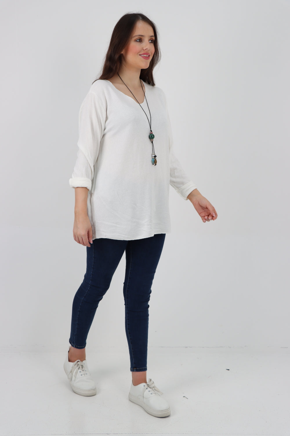 Italian Soft Knitted Necklace Top Sweater Jumper WearAll