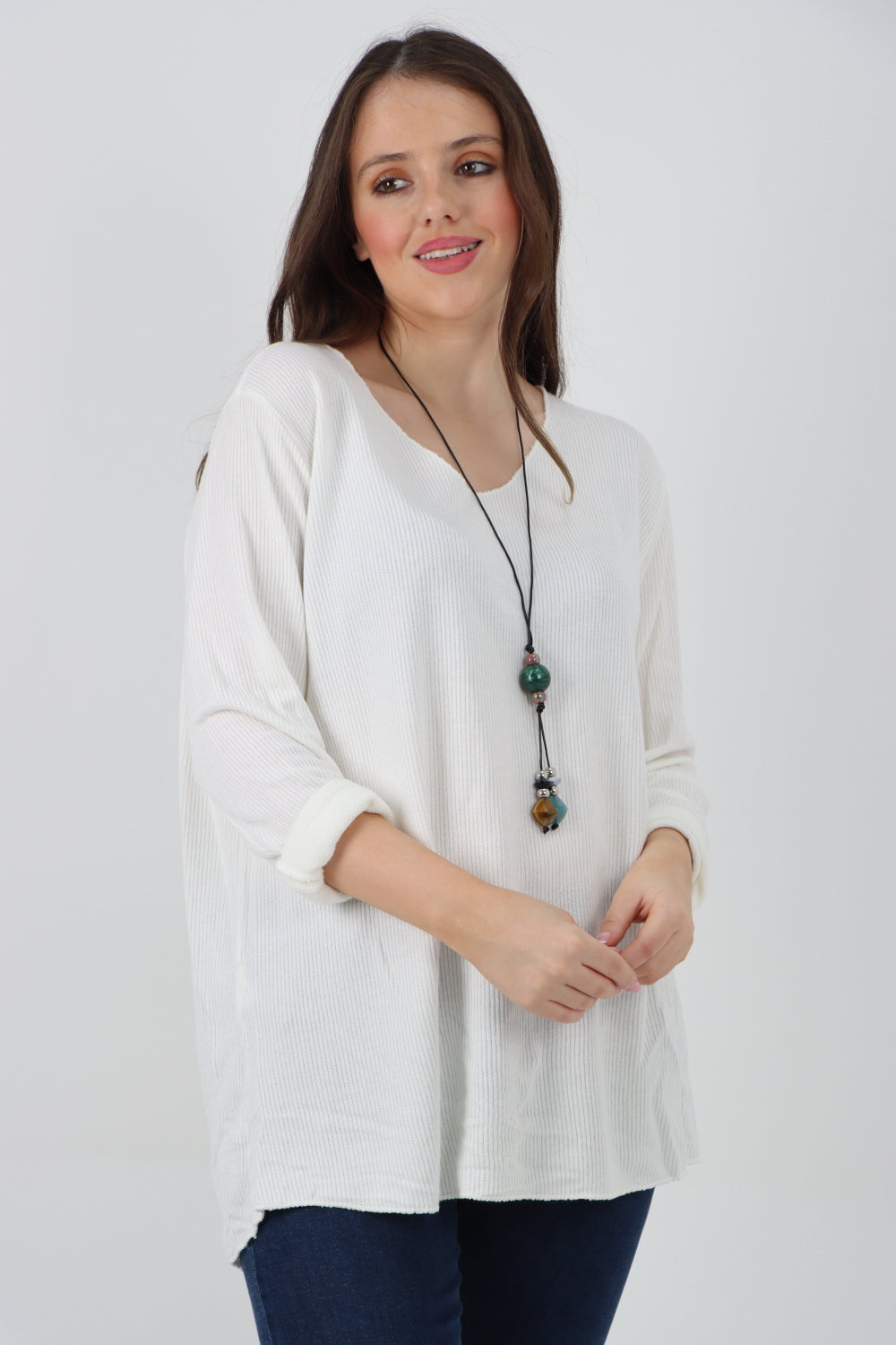 Italian Soft Knitted Necklace Top Sweater Jumper WearAll