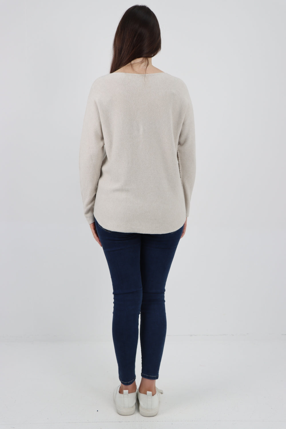 Knitted Jumper V Neck Basic Sweater Top Sweater WearAll