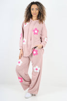 italian ditsy floral print hooded co ord set Co-Ord Suit Set WearAll