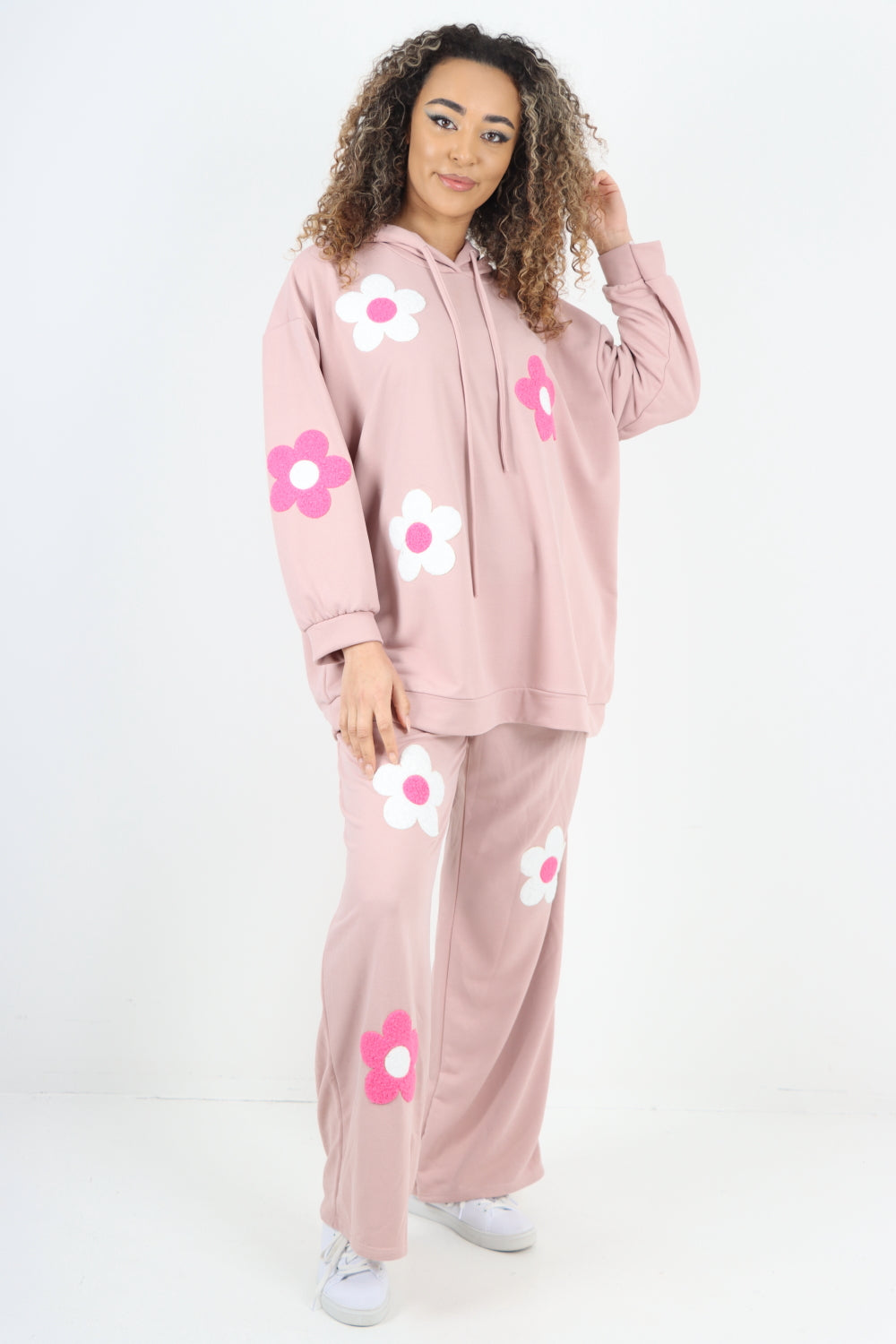 italian ditsy floral print hooded co ord set Co-Ord Suit Set WearAll