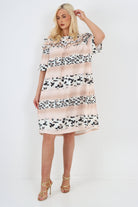 italian off the shoulder leopard printed short sleeve mini dress Mini Dress WearAll