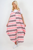 italian animal print deep v neck jumpsuit Jumpsuits & Rompers WearAll