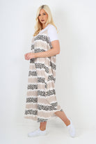 italian animal print deep v neck jumpsuit Jumpsuits & Rompers WearAll