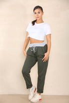 Italian Plain Drawstring Cotton Joggers Trouser WearAll