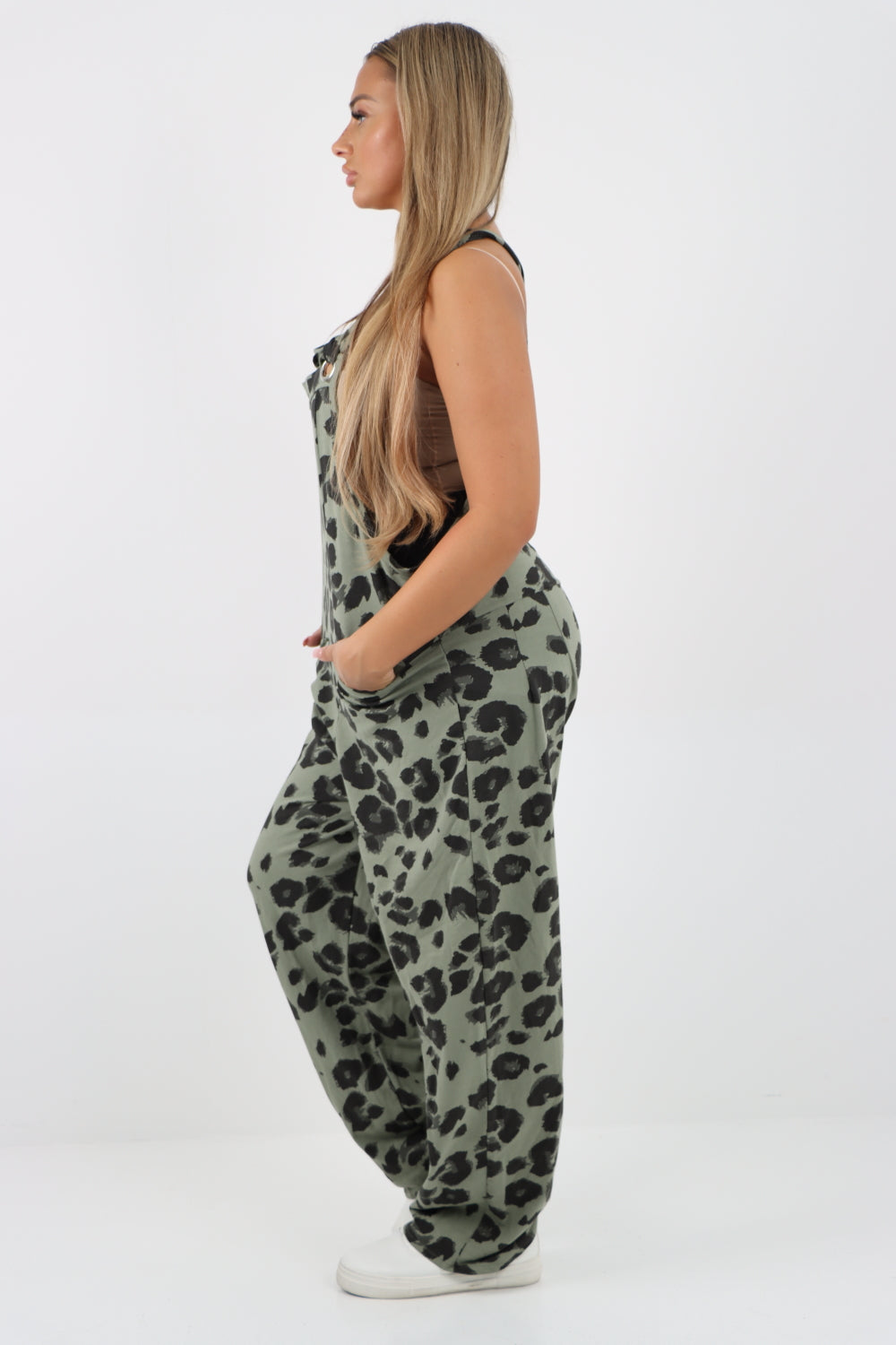 Dungaree Leopard Print Jersey Jumpsuits Dungarees WearAll