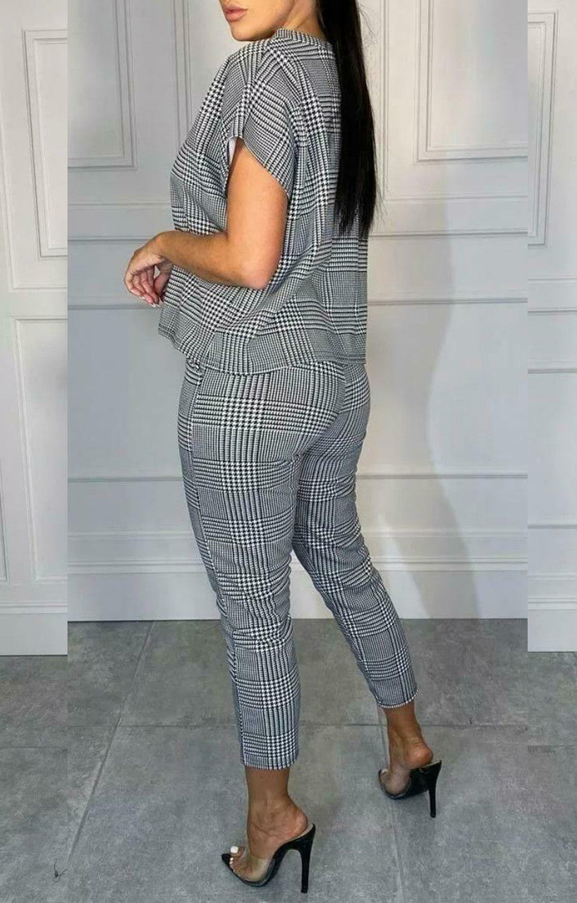 Boxy Check Print Jogger Top Loungewear Loungewear WearAll