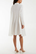 Pussy Bow Crinkle Fabric Midi Dress Dresses WearAll