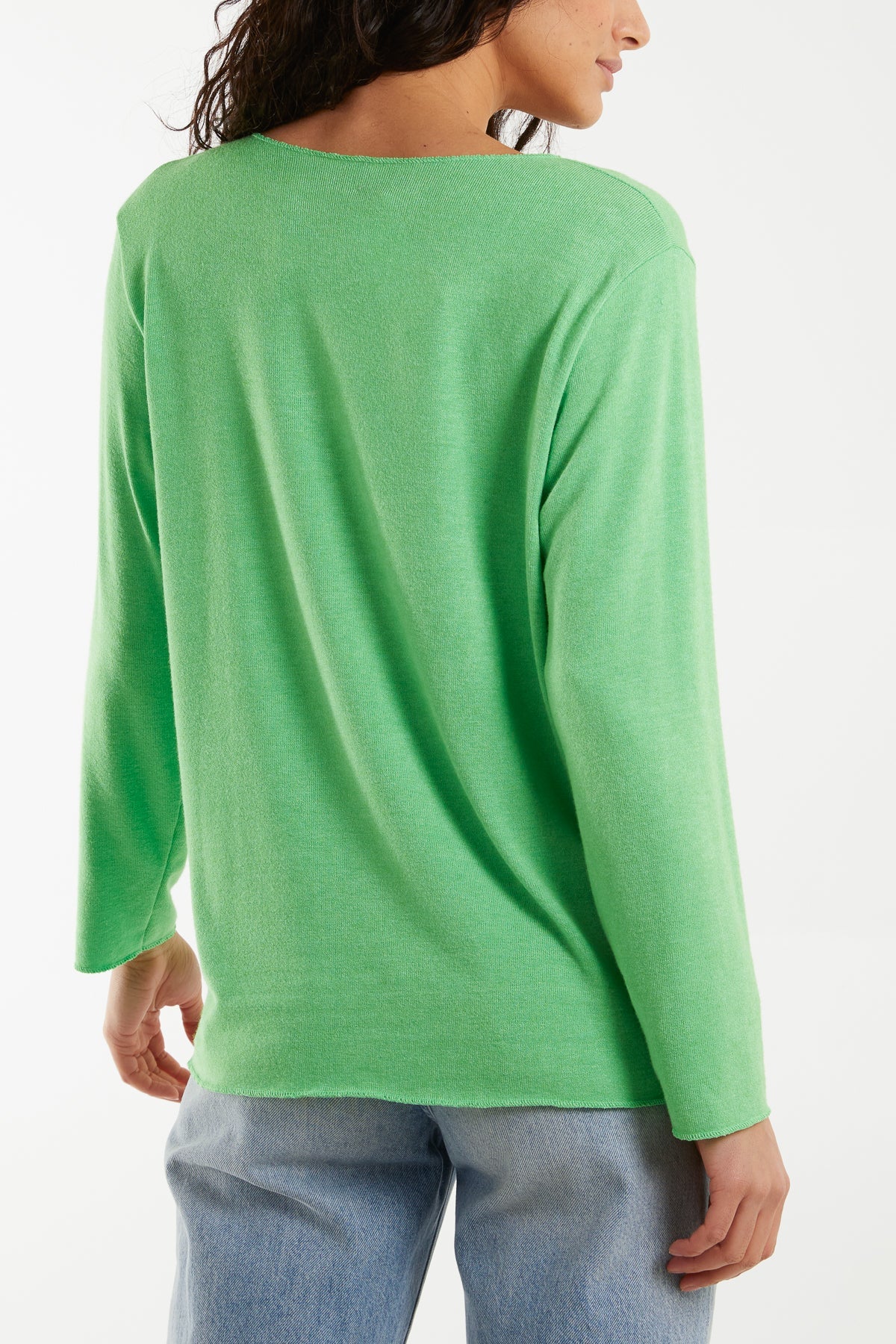 Diamante Dandelion Flower Fine Knit Jumpers WearAll