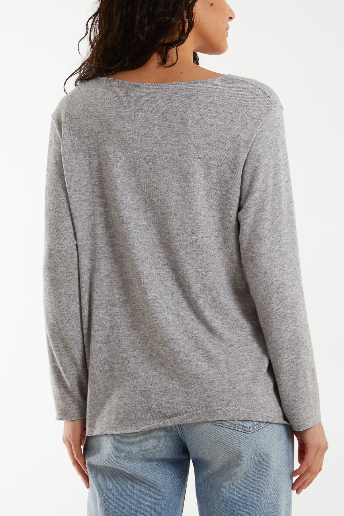 Diamante Dandelion Flower Fine Knit Jumpers WearAll