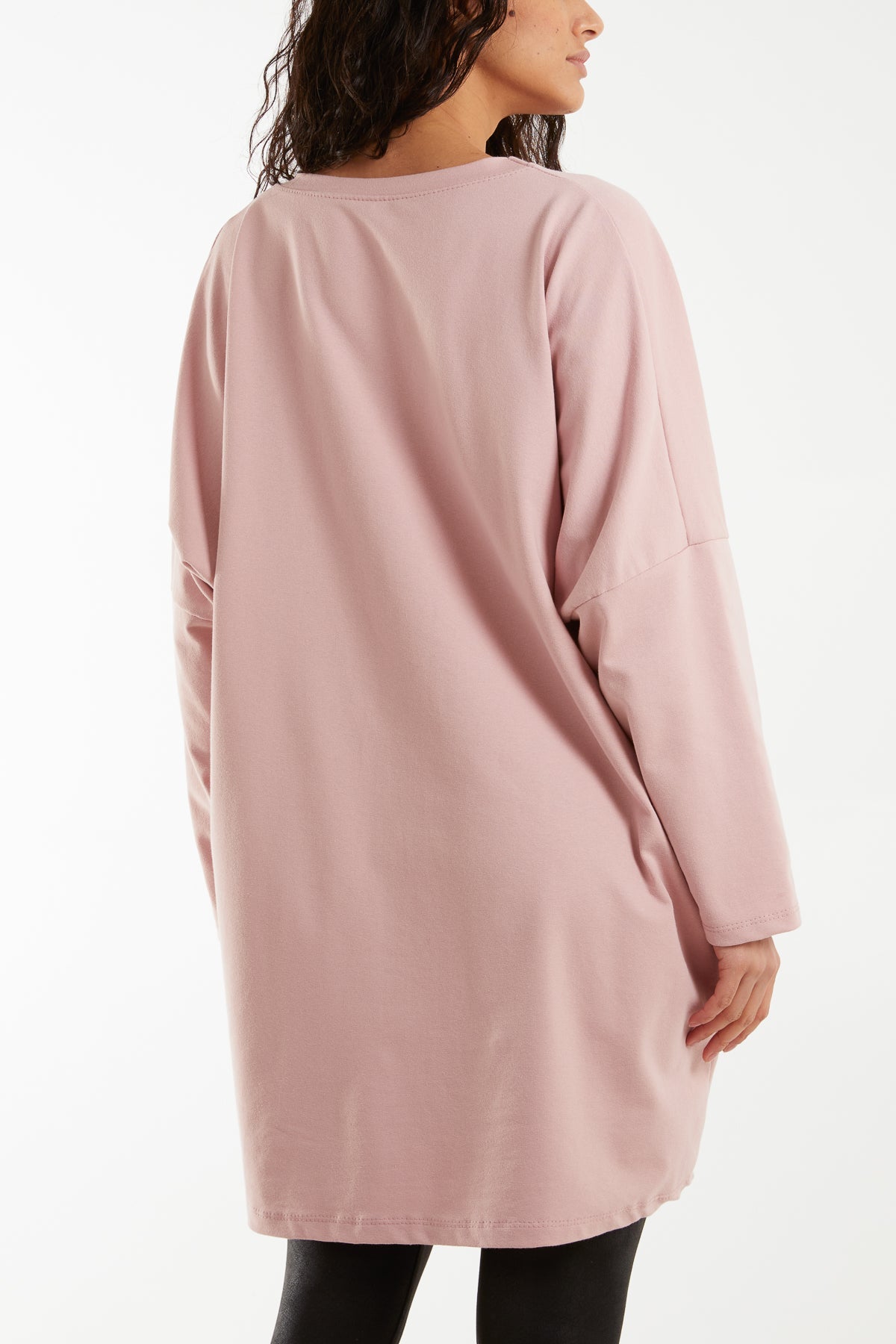 Foil Star Side Pockets Sweatshirt Dress Dresses WearAll