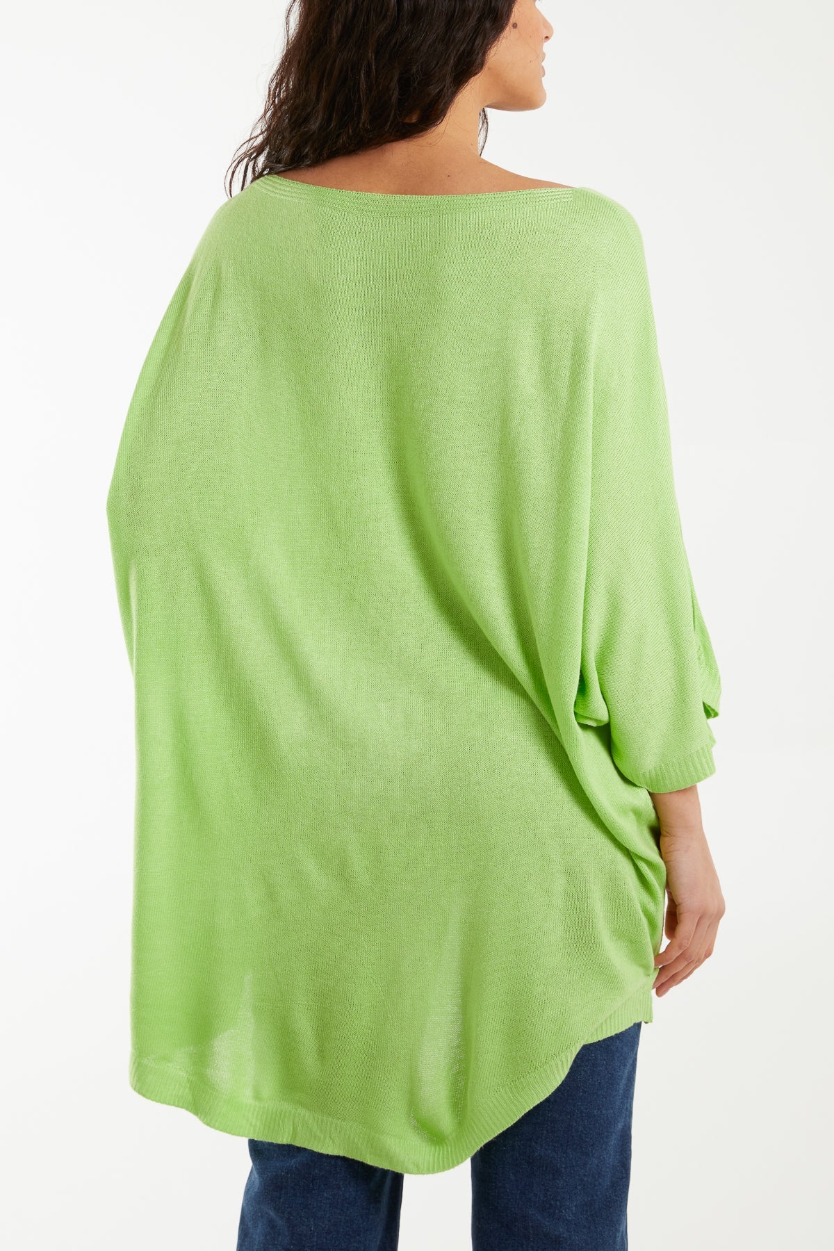 Boat Neck Floral High Low Knit Top Jumpers WearAll