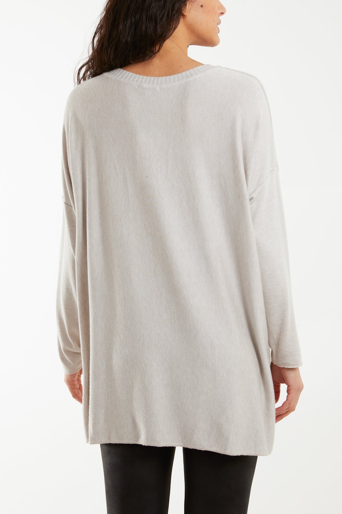 Diamante Star Foil Design High Low Jumper Jumpers WearAll