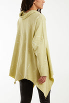 Paint Splatter Cowl Neck Hanky Hem Sweatshirt Sweatshirt WearAll