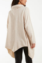 Paint Splatter Cowl Neck Hanky Hem Sweatshirt Sweatshirt WearAll