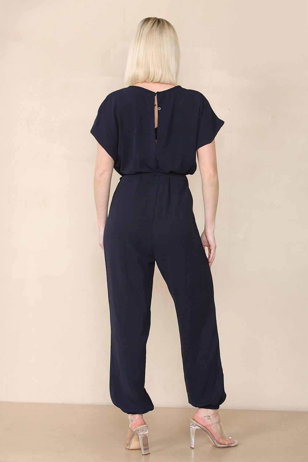 Tie Waist Stylish Harem Jumpsuit Playsuits & Jumpsuits WearAll