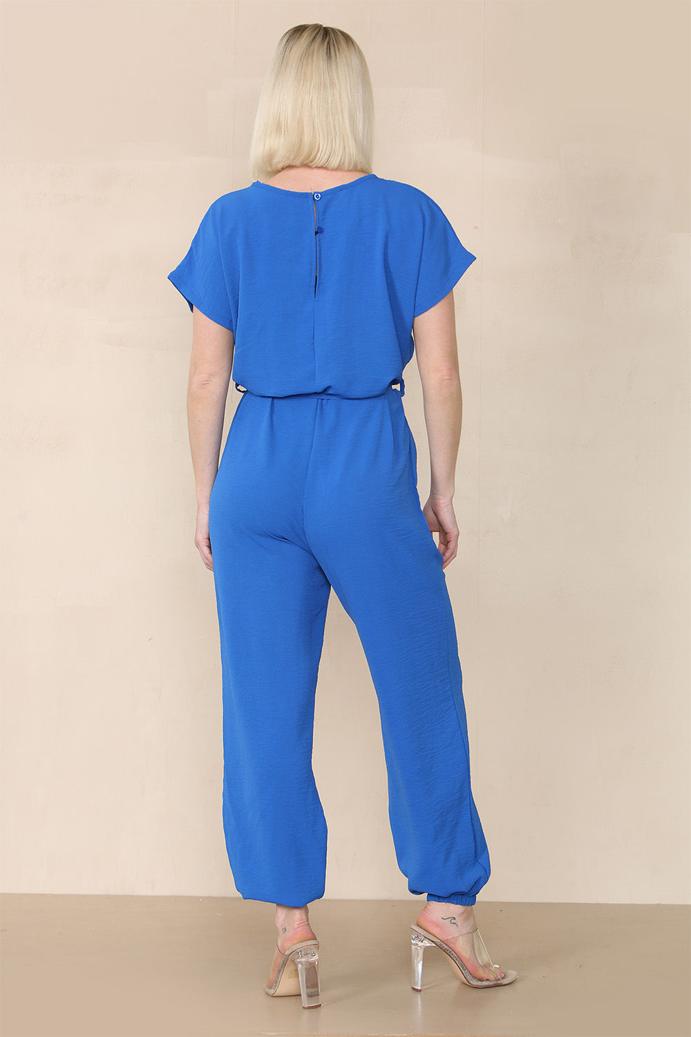 Tie Waist Stylish Harem Jumpsuit Playsuits & Jumpsuits WearAll