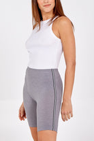 Side Stripe Detail Cycling Shorts Shorts WearAll