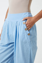 Button Pocket Detail Harem Pants TRS1 WearAll