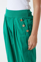 Button Pocket Detail Harem Pants TRS1 WearAll