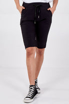 Magic Plain Drawstring Shorts XL-XXL Trousers WearAll Black XL-XXL