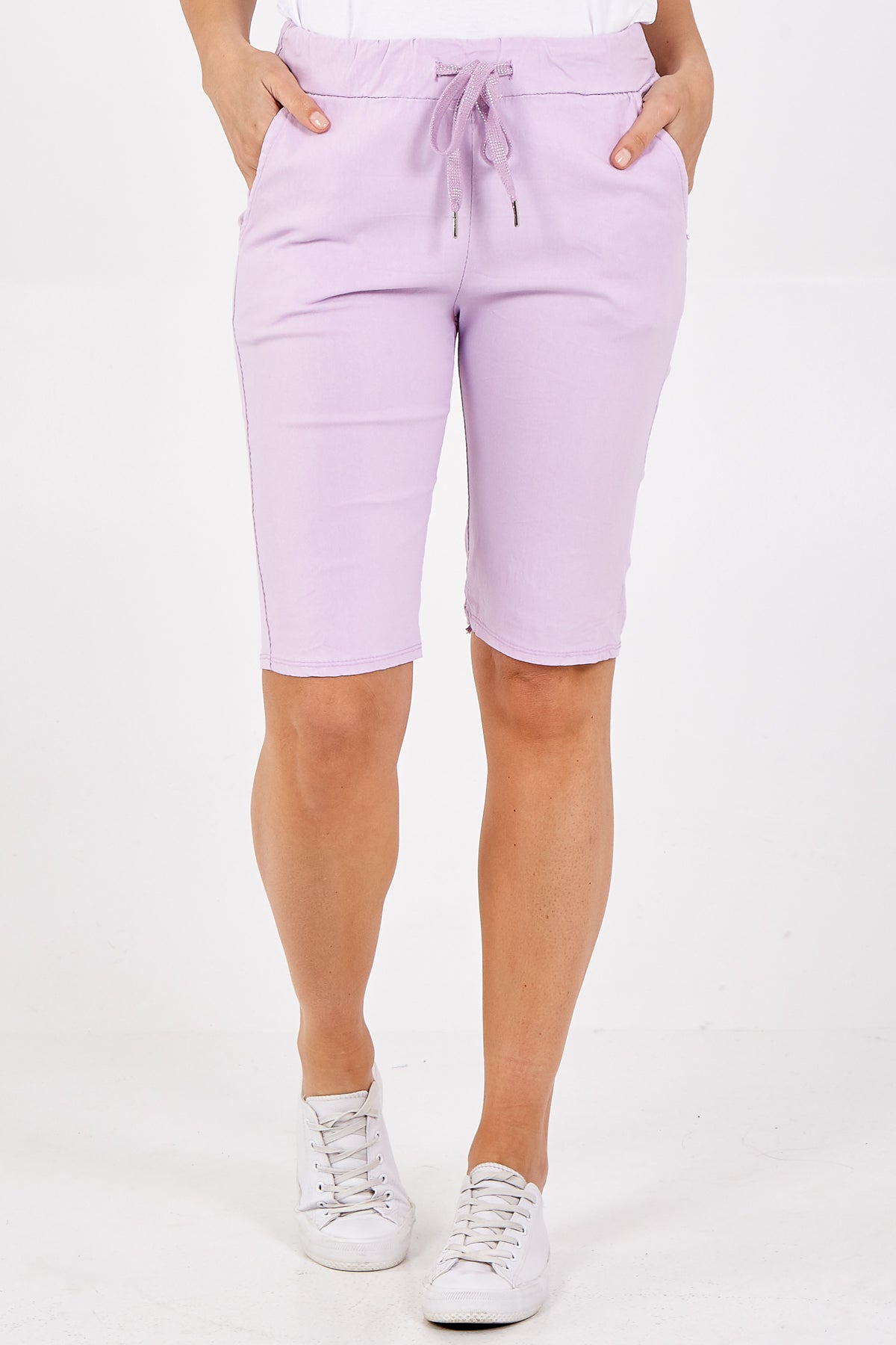 Magic Plain Drawstring Shorts XL-XXL Trousers WearAll Lilac XL-XXL