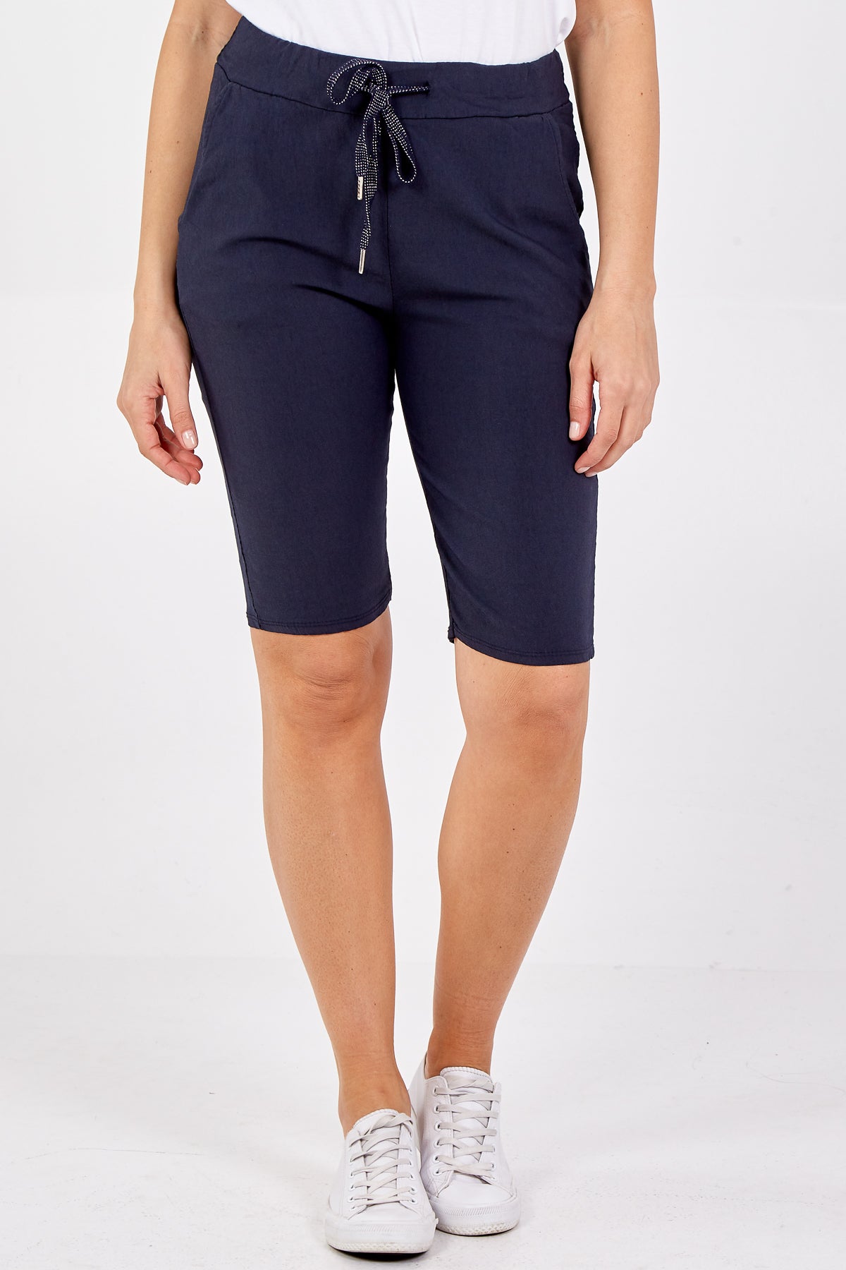 Magic Plain Drawstring Shorts Skirts & Shorts WearAll Navy 8