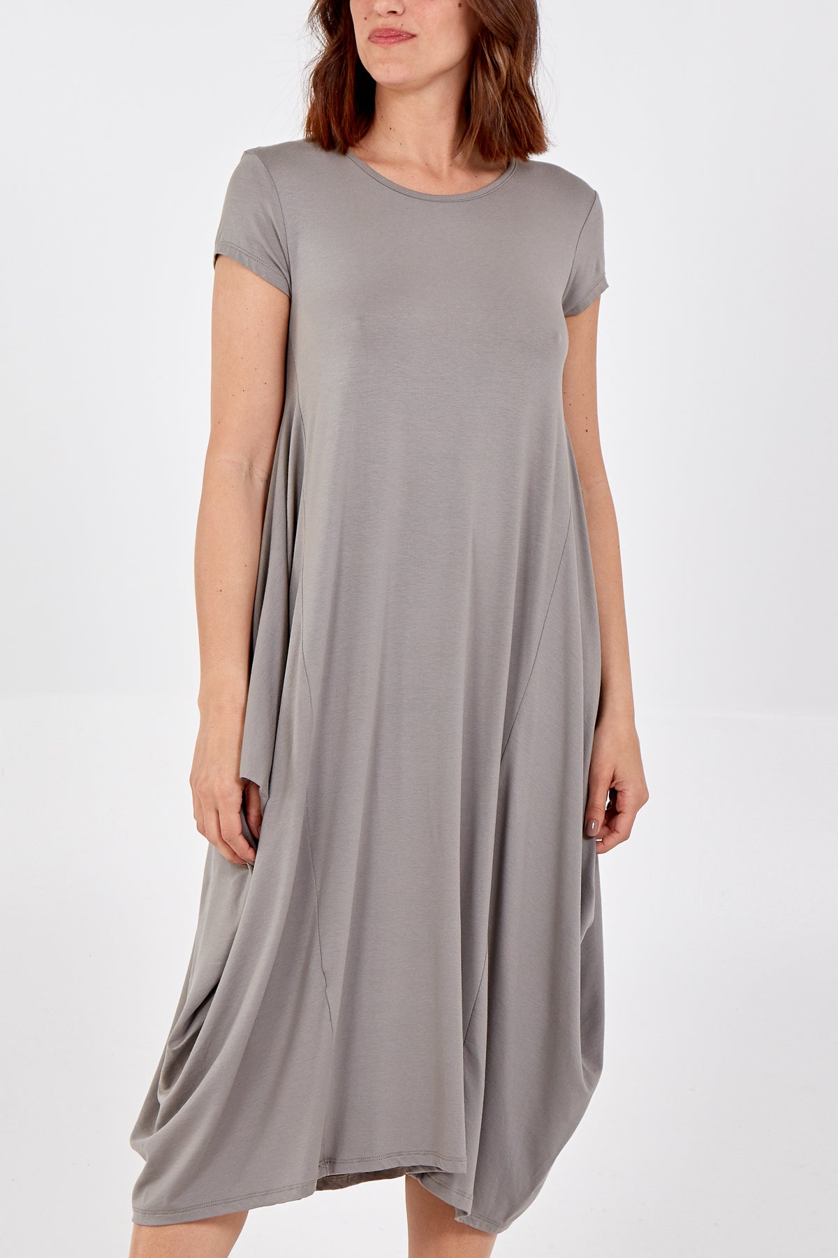 Cap Sleeve Plain Parachute Dress DMF2 WearAll