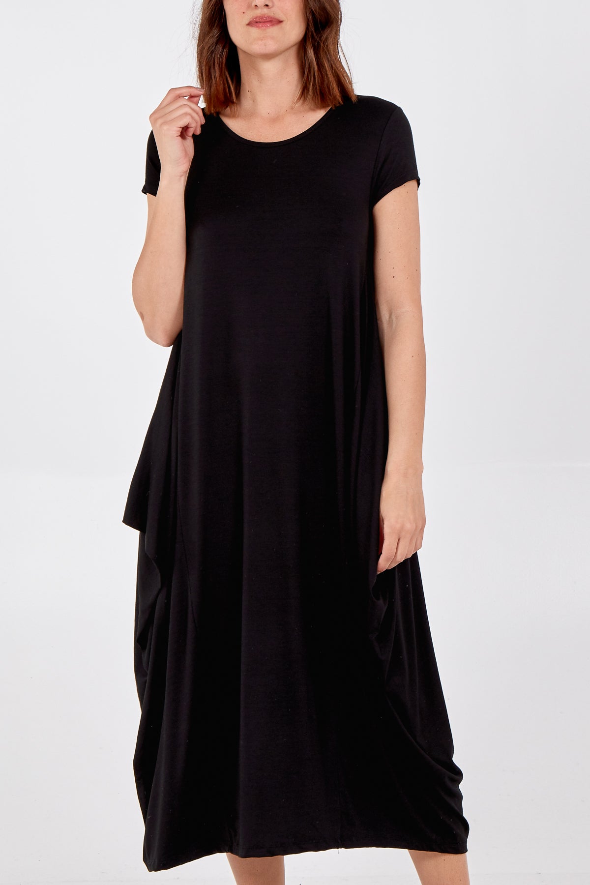 Cap Sleeve Plain Parachute Dress DMF2 WearAll