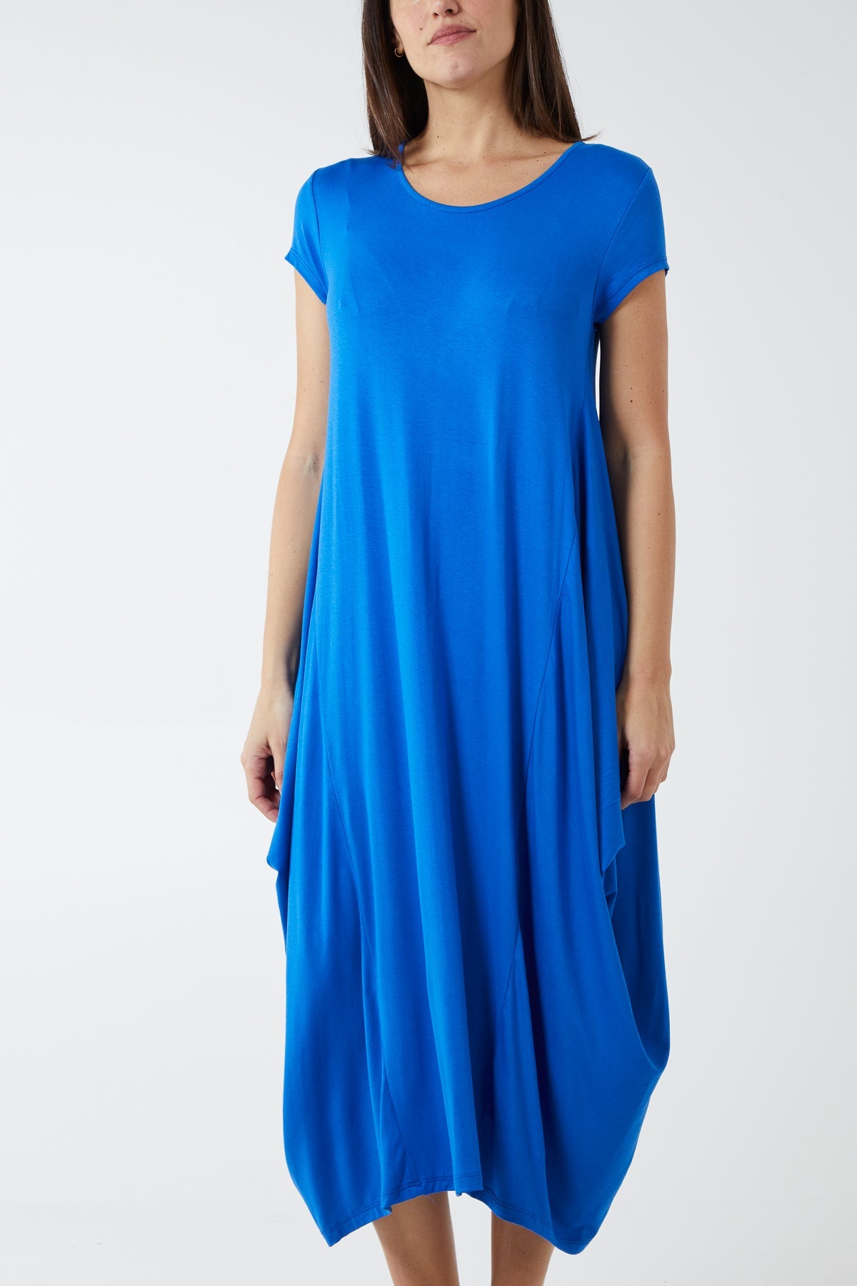 Cap Sleeve Plain Parachute Dress DMF2 WearAll