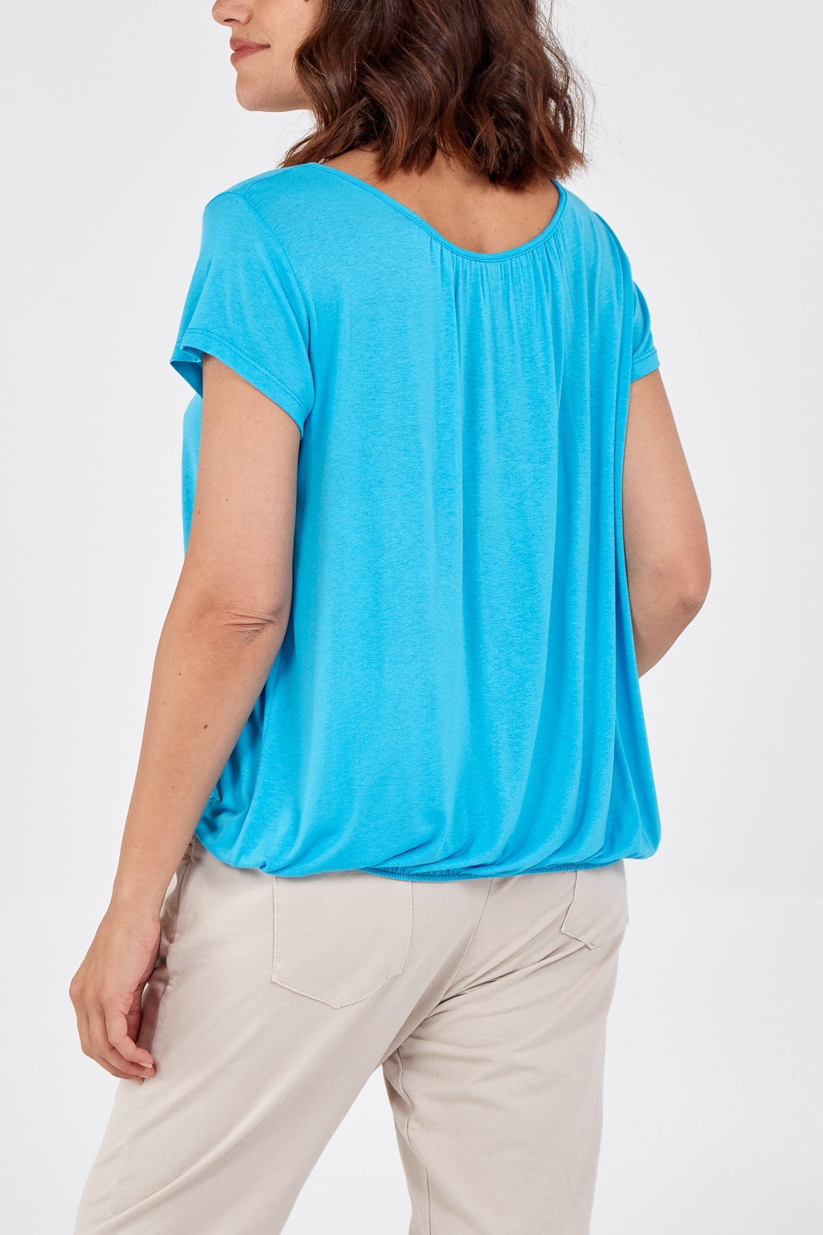 Scoop Neck Elastic Top TOPMF2 WearAll