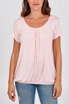 Scoop Neck Elastic Top TOPMF2 WearAll