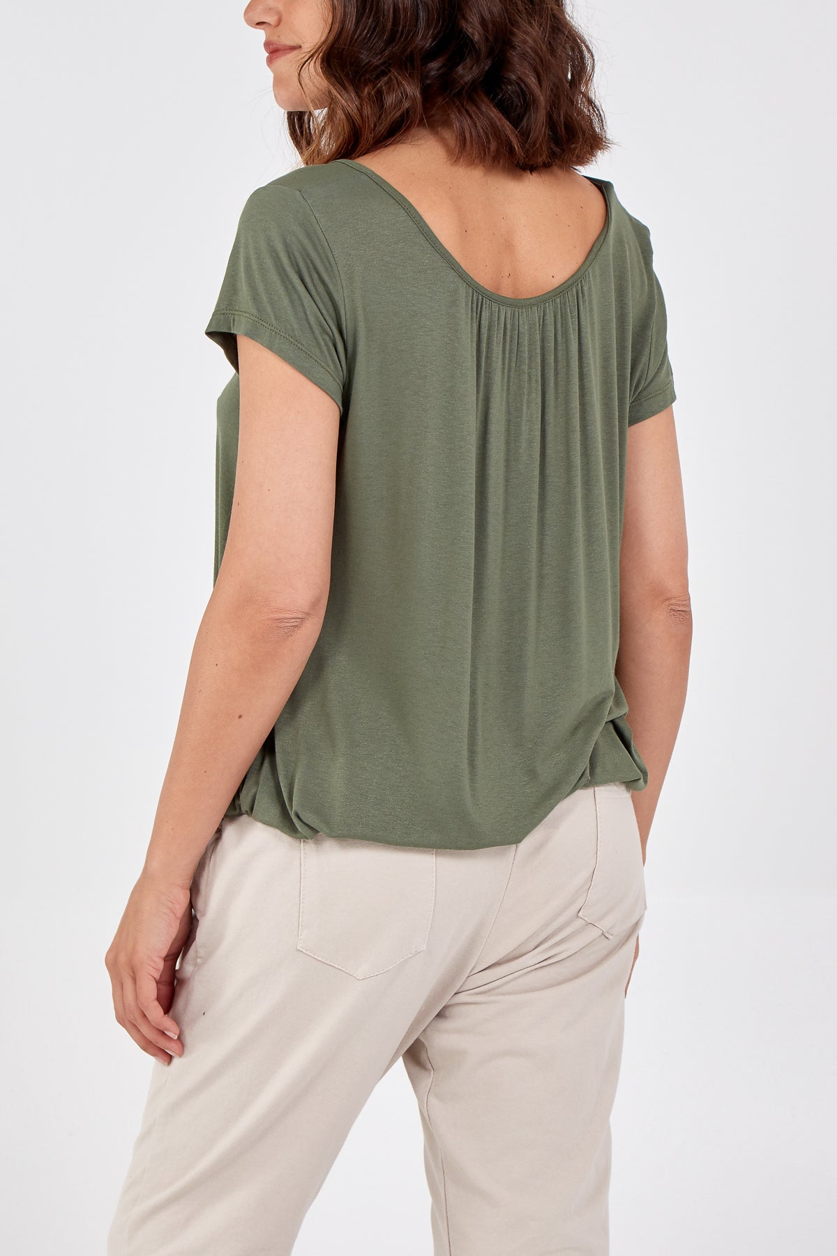 Scoop Neck Elastic Top TOPMF2 WearAll