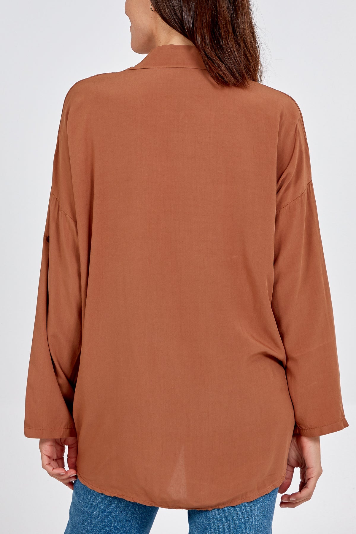 Tie Front Plain Shirt Blouse TOPMF2 WearAll