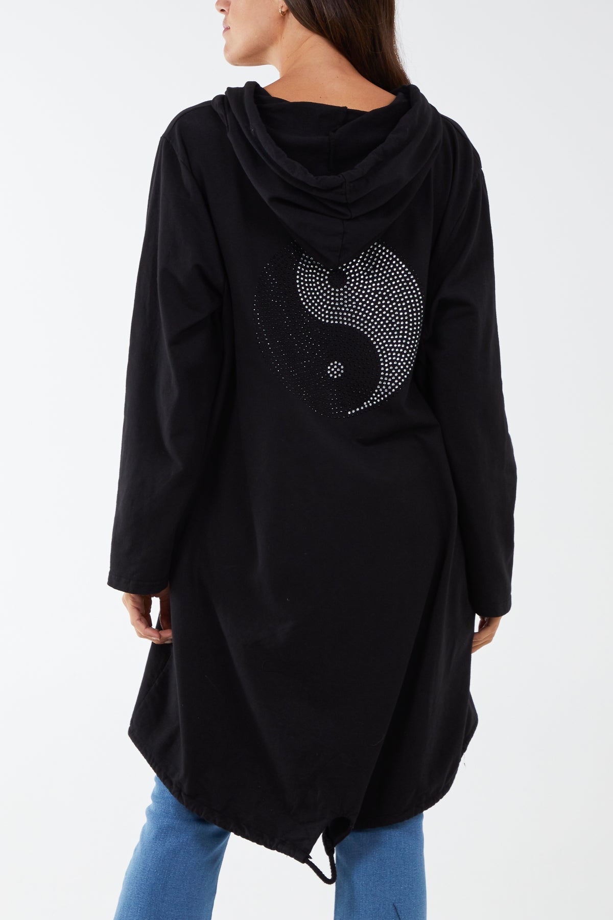 Long Zip Up Jacket With Yin Yang Logo JK1 WearAll