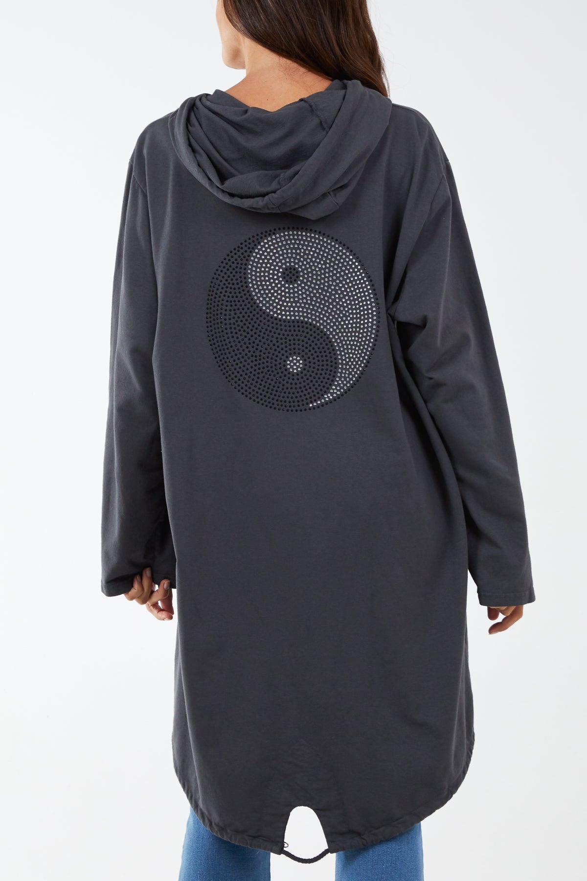 Long Zip Up Jacket With Yin Yang Logo JK1 WearAll