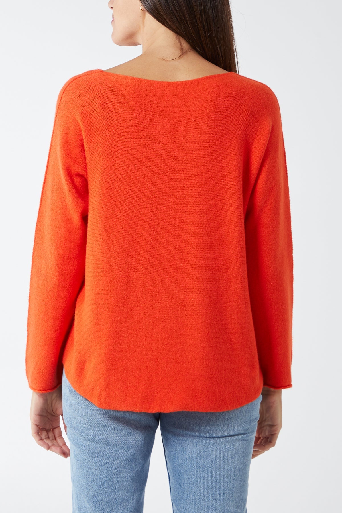 Raw Edge V-Neck Jumper TOPMF2 WearAll