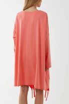 Raw Edge Sweatshirt Dress DMF2 WearAll