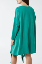 Raw Edge Sweatshirt Dress DMF2 WearAll