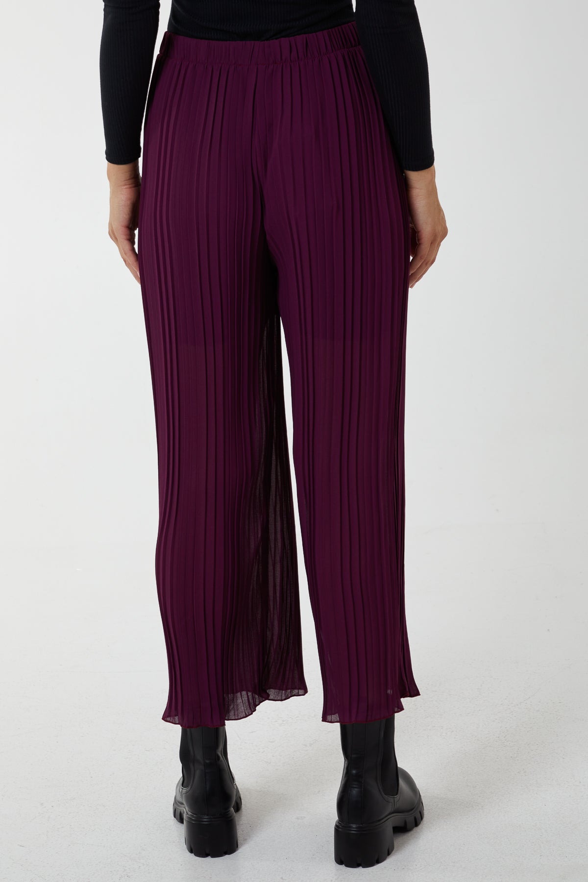 Elasticated Chiffon Pleated Culottes TRS1 WearAll