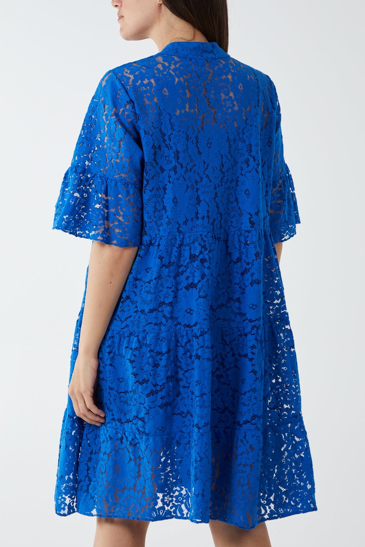 Angel Sleeve Tiered Lace Dress DMF2 WearAll