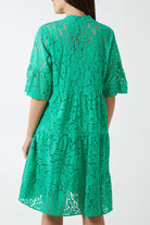 Angel Sleeve Tiered Lace Dress DMF2 WearAll
