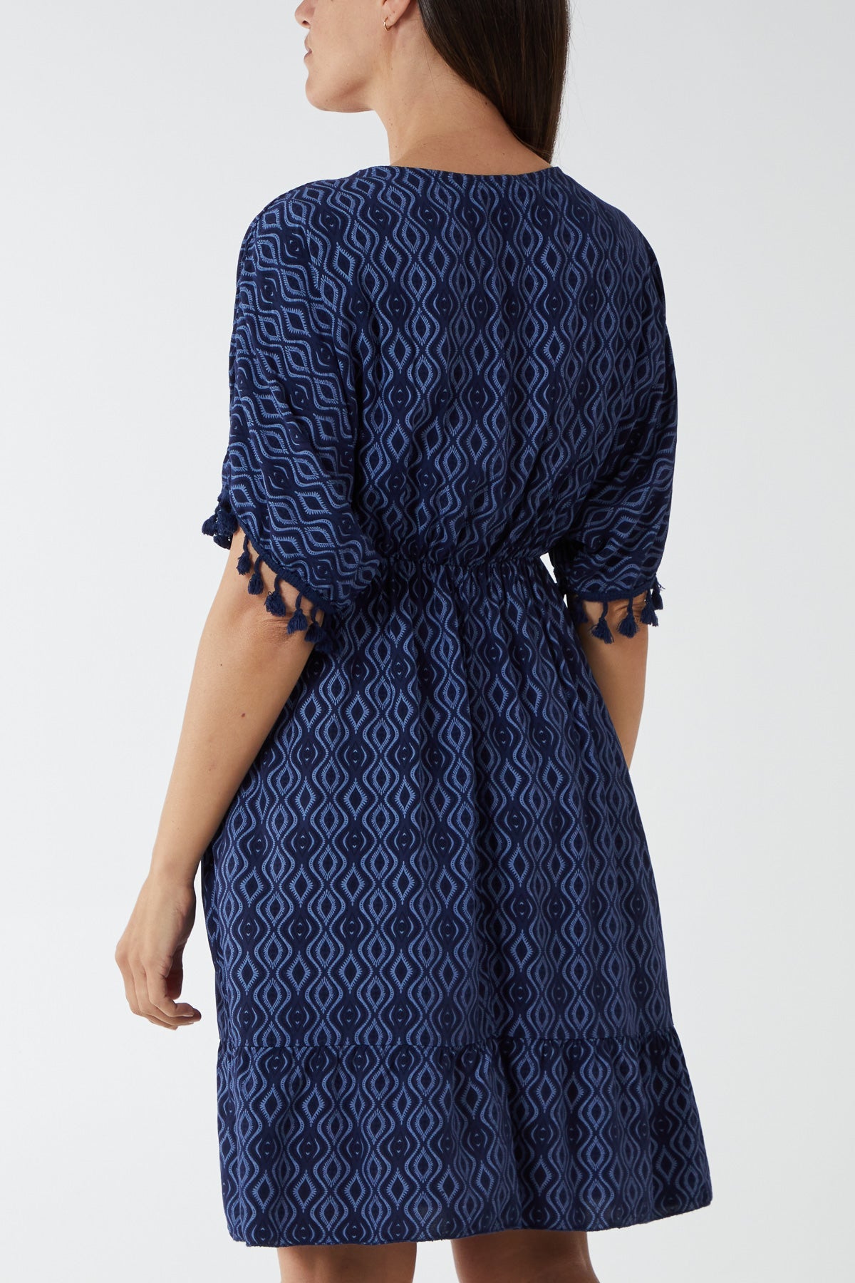 Geometric Tassel Trim Dress DMF2 WearAll