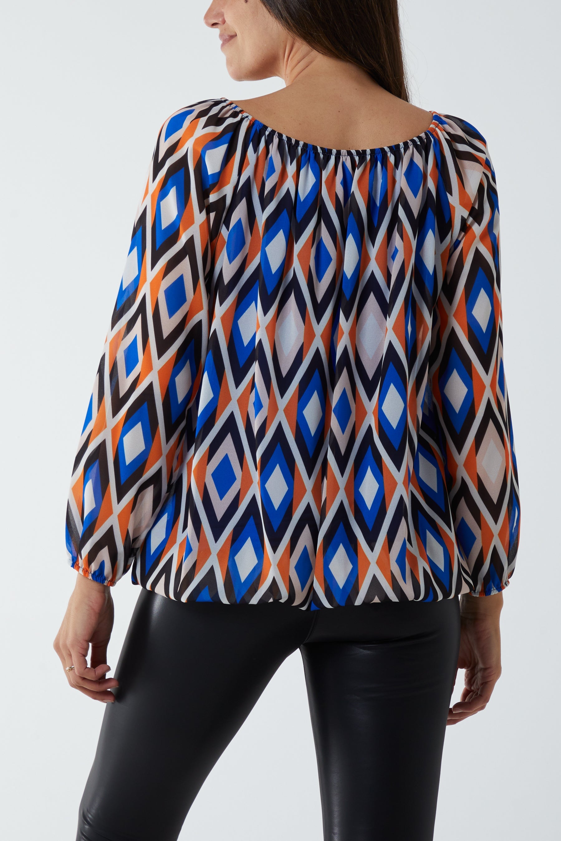 Diamond Print Blouse TOPMF2 WearAll