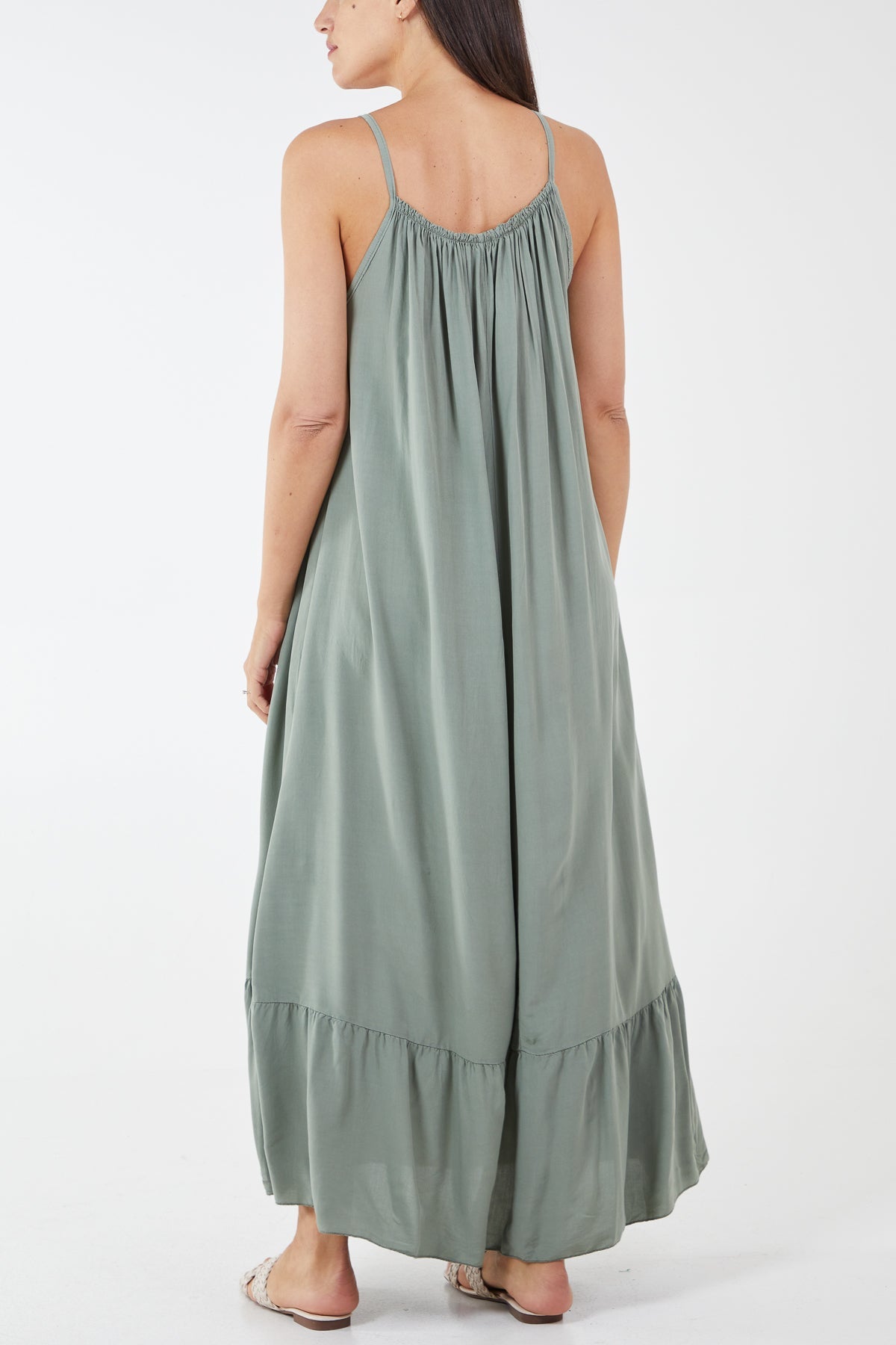 Cami Strap Relaxed Tiered Maxi Dress DMF2 WearAll