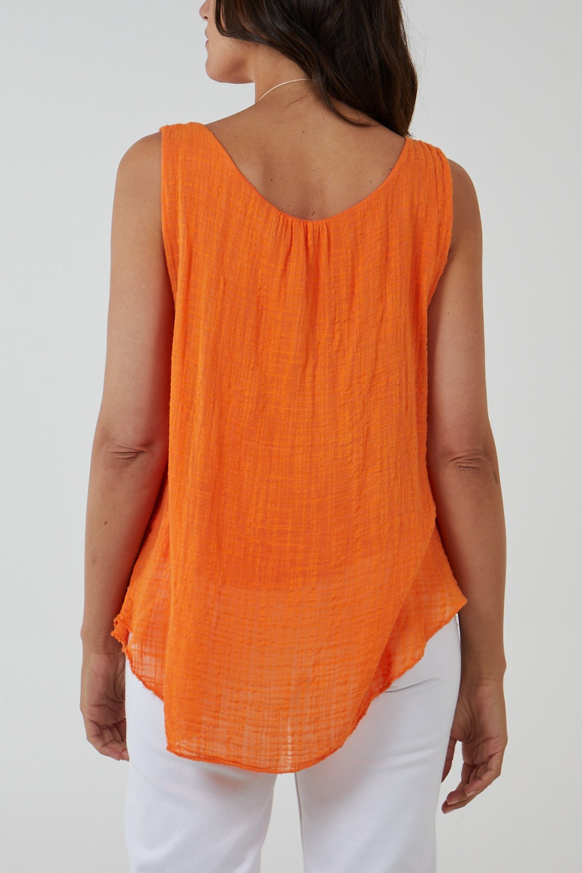 Double Layer Scoop Neck Necklace Vest TOPMF2 WearAll