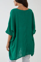 100% Cotton Oversized Pocket Necklace Top TOPMF2 WearAll