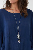 100% Cotton Oversized Pocket Necklace Top TOPMF2 WearAll