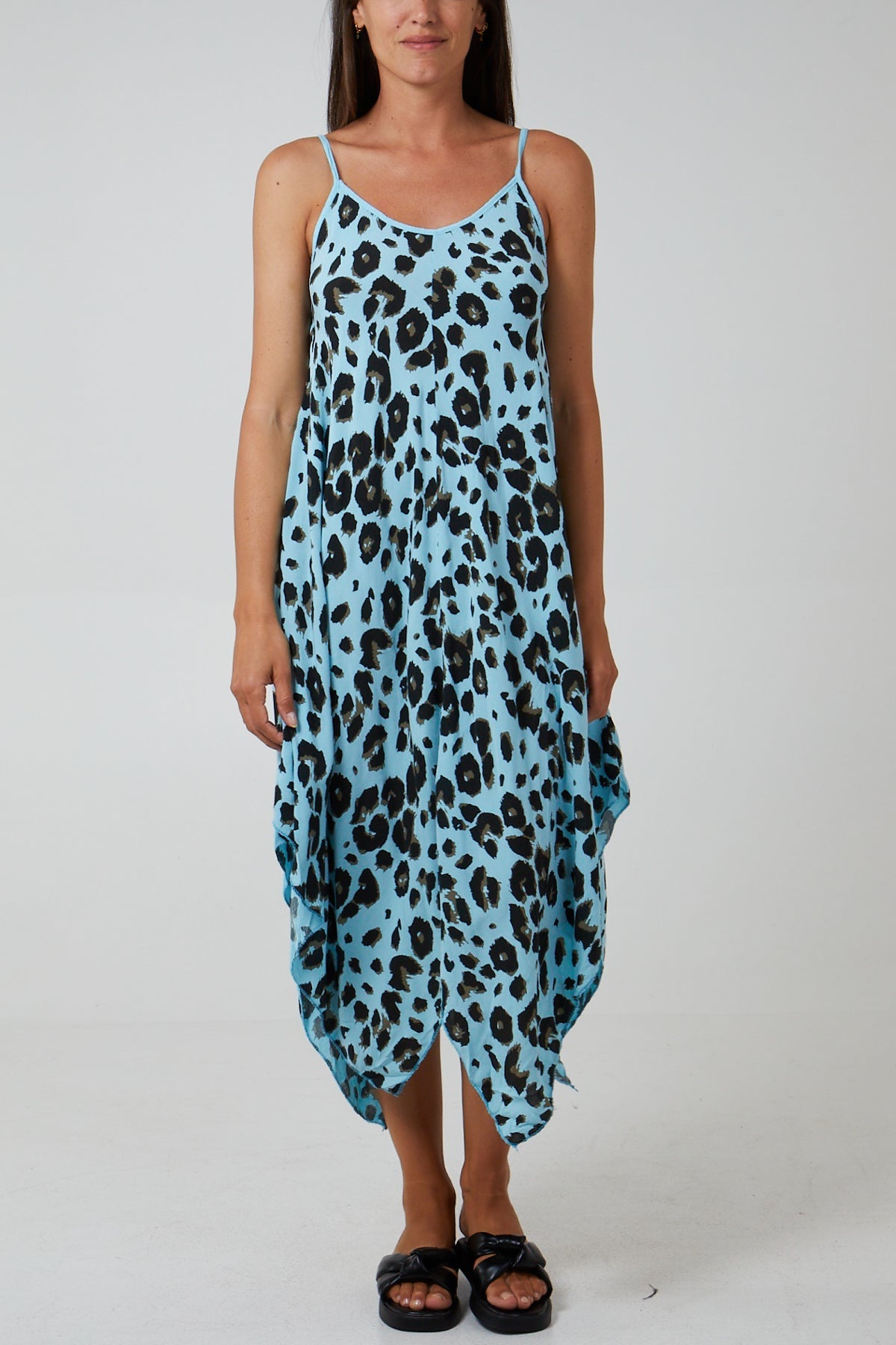 Hanky Hem Leopard Print Dress DMF2 WearAll